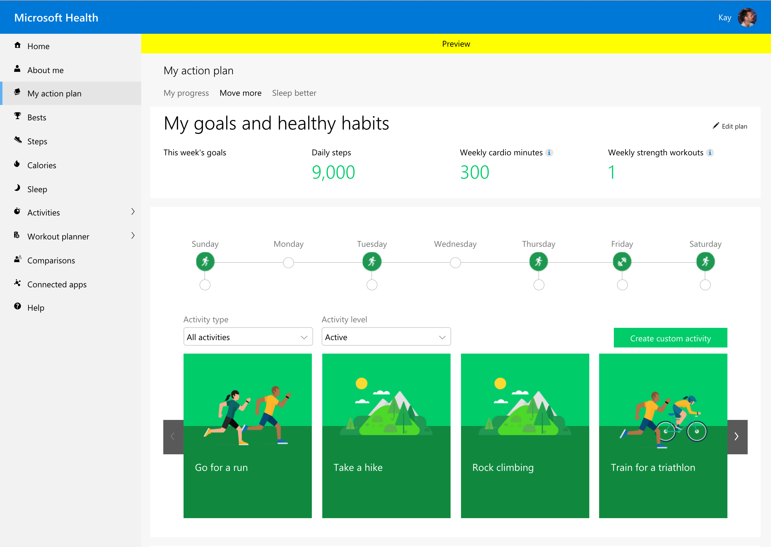 Microsoft Band app